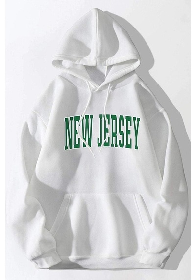 Altamira Unisex Newjersey Baskılı Oversize Kapşonlu Sweatshirt 001