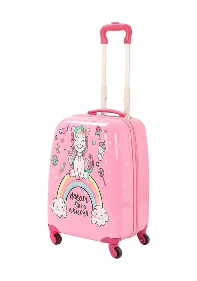 Mçs Baskılı Abs Çocuk Valizi V307 Pembe-unıcorn Baskı