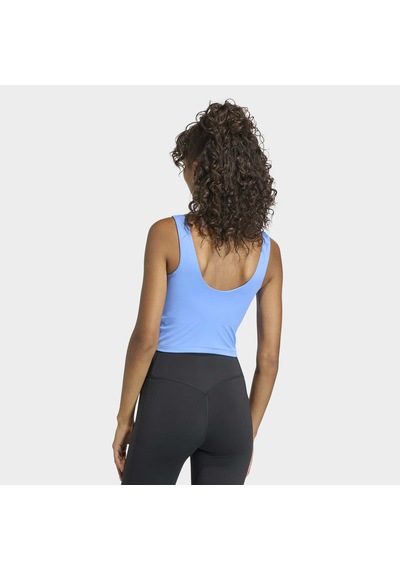 Adidas 3 Stripes Studio All Me Light Support Kadın Mavi Antrenman Atleti Kv4683