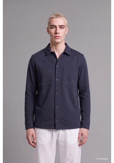 Defacto Regular Fit Çift Cepli Gömlek Ceket H6548ax26aunv146 Lacivert-nv146
