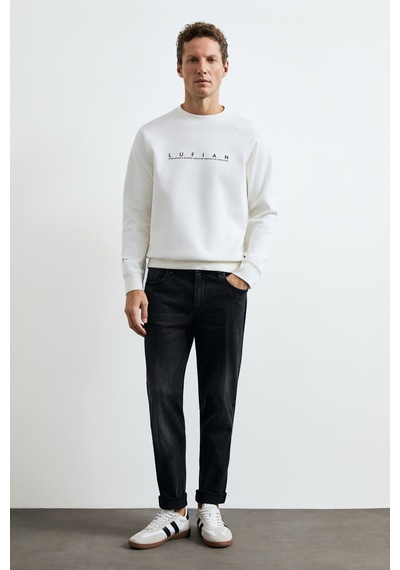 Lufian Cooper Erkek Sweatshirt Kırık Beyaz Kırık Beyaz 112030198100510