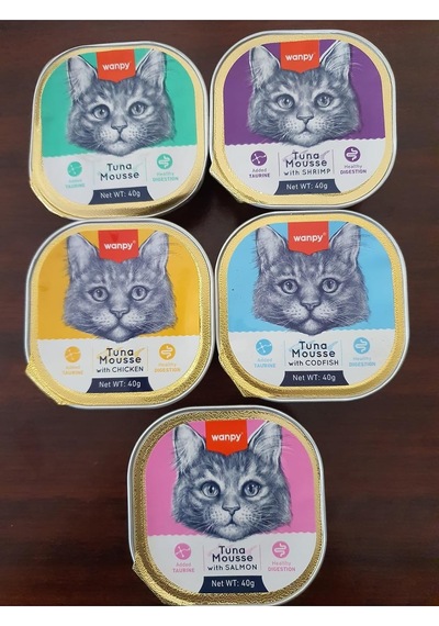 Kedi Konserve Maması, Tuna Mousse Karışık Set, 5x40g