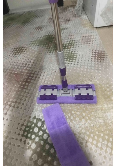 Teleskobik Cam Yer Tavan Silme - İstediğin Bezi Tak Kullan - 4 Mandallı -yedek Bezli Mop Seti Diğer