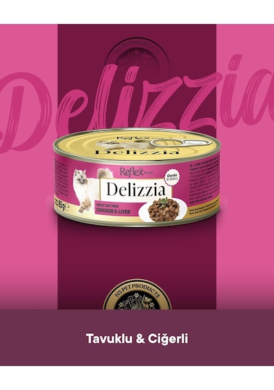 Reflex Plus Delizzia Yetişkin Tavuklu-ciğerli Gravy Kedi Maması 85 Gram