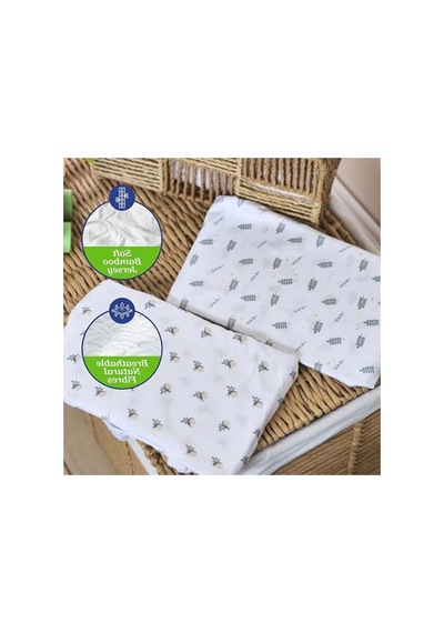 İki Parça Bambu Çarşaf Seti - Baby Hug Greenery