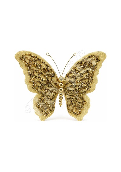 Yılbaşı Ağacı Süsü Gold Kelebek 20 Cm Diğer