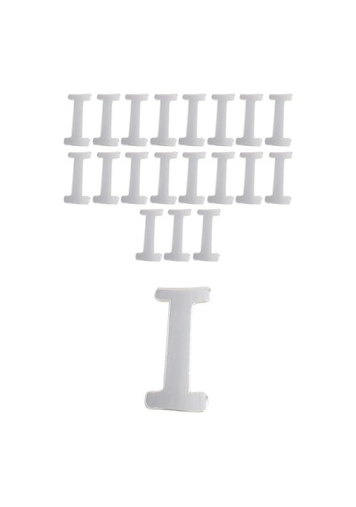 Kına Atölyesi 20 Ad Karışık Pleksi Harfleri 4Cm Gümüş