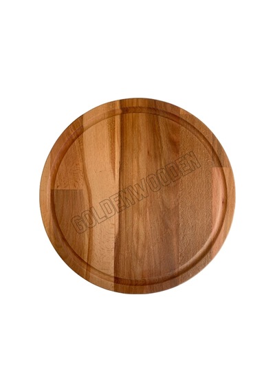 Yuvarlak Doğal Ahşap Sunum Tabağı Ahşap Sunumluk Kayın/gürgen Çap:30cm