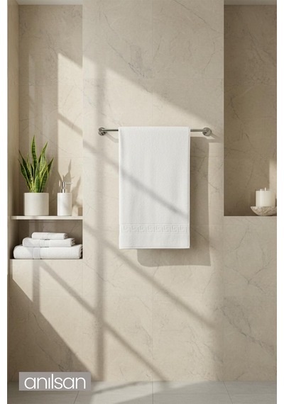 Beyaz Greek El Havlusu - 50x90 Cm, 225 Gr, %100 Pamuk, Spa Ve Otel Havlusu Beyaz