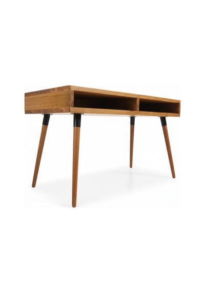Mobenta Slot Desk Masif Çalışma & Laptop Masası, 2 Gözlü Depolama - 120 Cm, Tk Ahşap