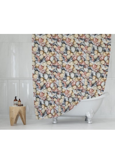 Zethome Tropik Banyo Duş Perdesi 11909 Tek Kanat 1X180X200 Beyaz