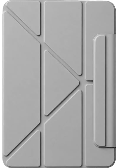 Apple Uyumlu iPad 2025 10.9 10.nesil A16 Edz Manyetik Standlı Tablet Kılıfı - Gri Arka Kapak
