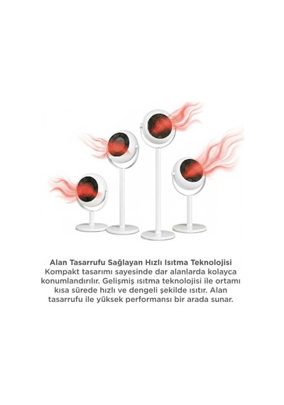 Ayaklı Isıtıcı Fan 800w Sessiz Çalışma Hızlı Isıtma Aşırı Isınma Koruma