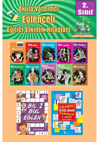 2.sınıflar İçin Okumayı Sevdiren 10 Lu Hikaye Seti -bil Bul Eğlen-kodlama 4 Okulda Evde Tatilde
