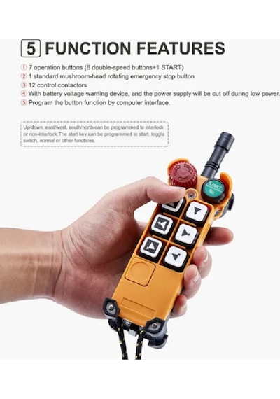 F26-c3 Telecontrol 6 Hareket Çift Hızlı Vinç Kumandası Uzaktan Kumanda