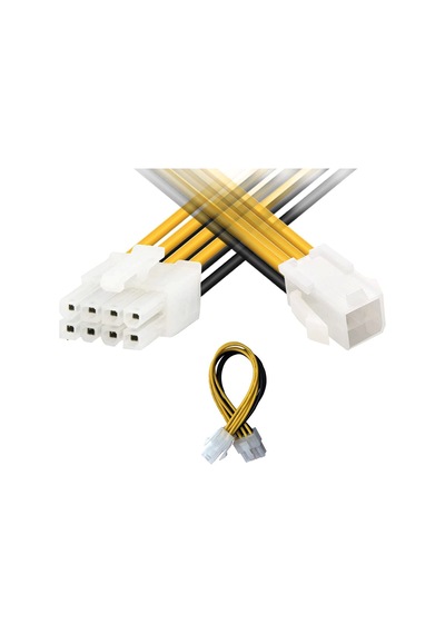 ATX 4 Pin 8 Pin Güç Kablosu 4 Pin Dişi 8 Pin Erkek Anakart CPU