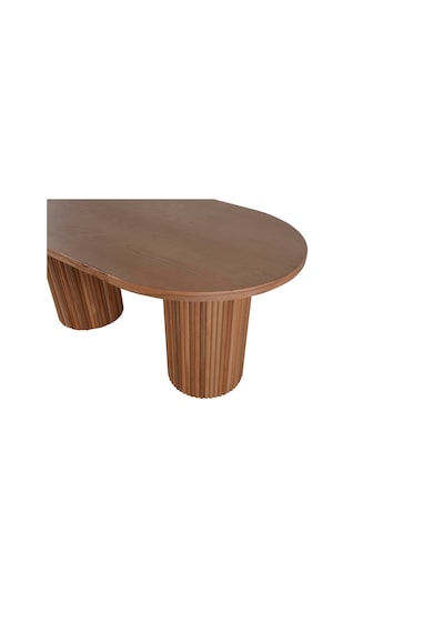 Sierra İskandinav Oval Ahşap Bohem Masa 90x180 Ceviz Ayak - Ceviz Üst