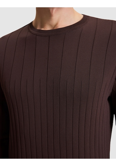 Pierre Cardin Koyu Kahverengi Slim Fit Kazak 50330165 Vr084