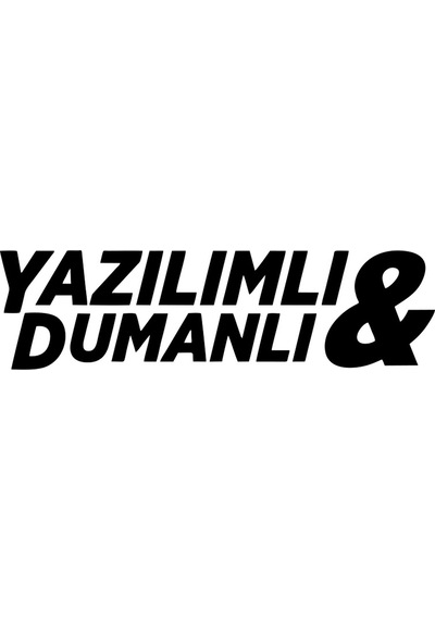 Yazılımlı&dumanlı Araba Sticker 17x17 Cm Siyah