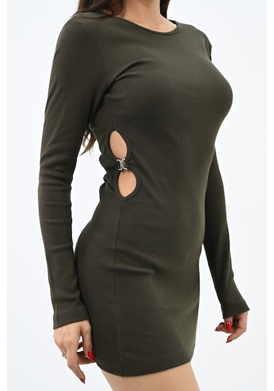 Koza Butik Kadın Pencere Detaylı Mini Elbise 5215-24 001
