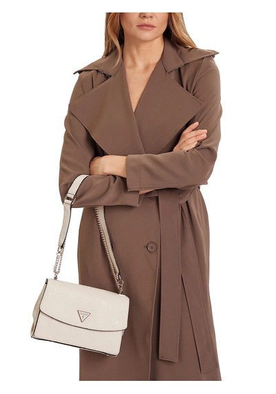 Guess Cresidia 4g Ve Peony Logolu Mini Çapraz Çanta Bej