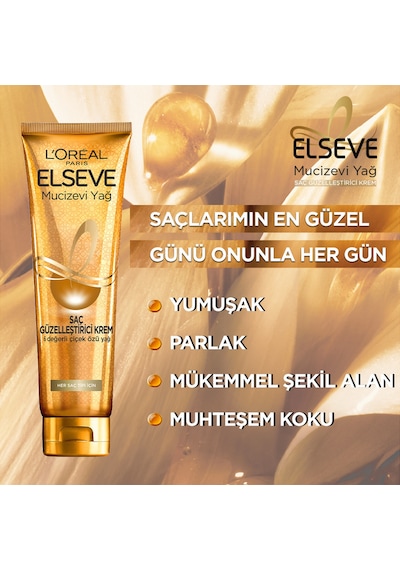 Elseve Mucizevi Yağ Kuru Saçlar için Güzelleştirici Bakım Kremi 150 ML