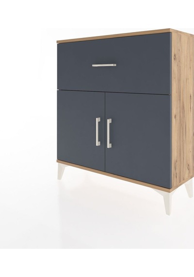 Arges Şifonyer Tek Raflı Tek Çekmeceli 2 Kapaklı 88x30x96 Çam... Çam