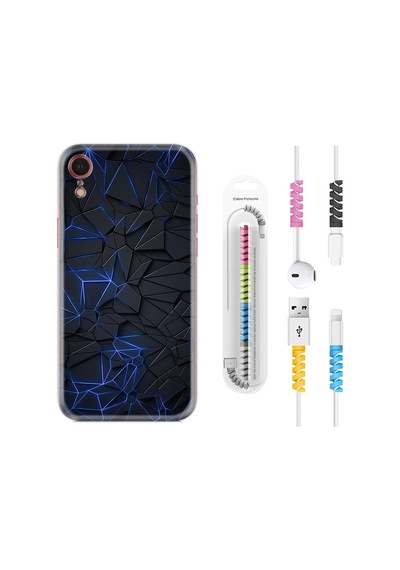 Apple Uyumlu iPhone XR Kılıf Kablo Koruyuculu Karmaşık 1874