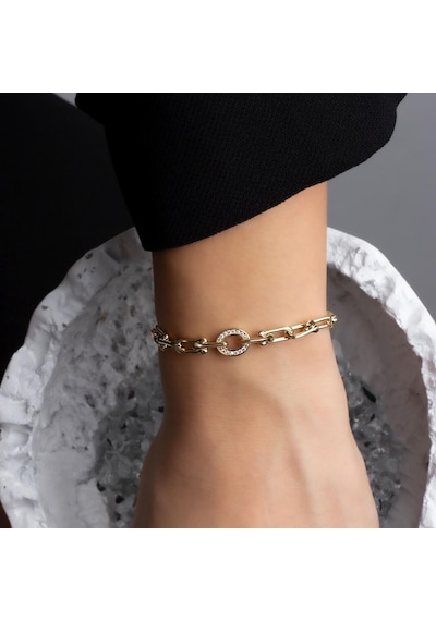 Tiffany Taşlı Bileklik TFNNYBLK Sarı Altın