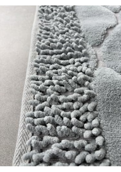 Pamukkent Süper Emici 2'li%100 Pamuk Ultra Lüks Banyo Paspası Seti 60x100 Cm Ve 50x60 Cm Antrasit 2li