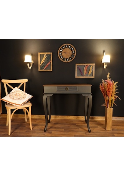 Wooding 80 Cm Çekmeceli Masif Siyah Ceviz Dresuar (548586910) Siyah
