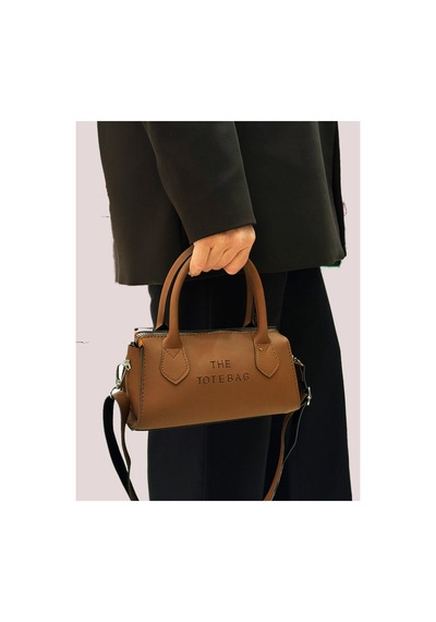 Soylu Çanta Tote Bag Mini Çanta Kadın Omuz Ve El Çantası 20x12x 8 Cm Kahverengi