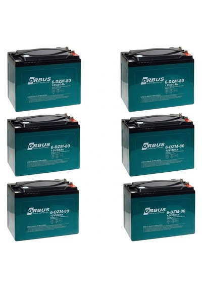 80ah 12v Jel Elektrikli Bisiklet Aküsü 6 Adet