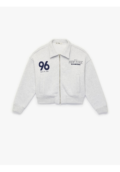Koton Regular Fit Uzun Kollu Cepli Baskılı Şardonlu Fermuarlı Sweatshirt Kar Melanj 6sal10228ık Gri Melanj Koton Regular Fit Uzun Kollu Cepli Baskılı Şardonlu Fermuarlı Sweatshirt Kar Melanj 6sal10228ık Gri Melanj