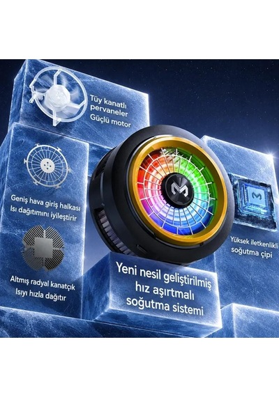 Zhltools Cx20 Manyetik Telefon Soğutucu 20w Tec Yarı İletken Soğutma Rgb Işıklı Magsafe Uyumlu