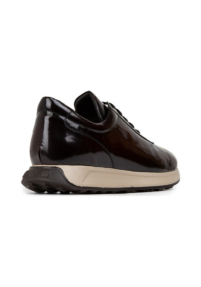 Deery Hakiki Deri Bordo Erkek Sneaker Ayakkabı - 01983Mbrde01 Bordo