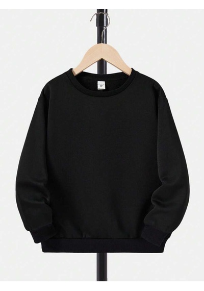 Startmore Siyah Unisex Kadın/erkek Siyah Courage Oversize Bisiklet Yaka Pamuklu