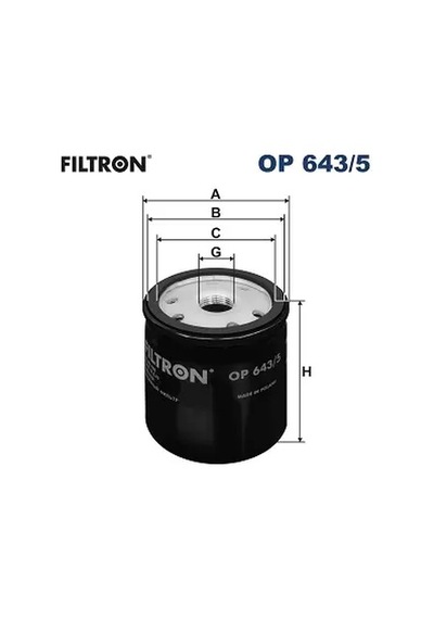 Yağ Filtresi - Dacia Dokker, Sandero, Duster, Logan, Lodgy - Fıltron-op6435 90353626
