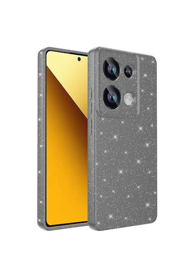 Xiaomi Redmi Note 13 Pro 4g Kılıf Kamera Korumalı Simli Lüks Zore Koton Kapak Gri
