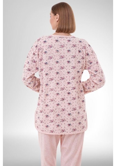 Mecit Pijama Mecit 6314 Pudra Kadın Büyük Beden Pijama Takımı Pudra