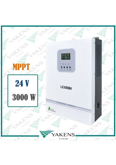 Lexron 3000W 3kW 24V 80A Mppt Şarjlı Tam Sinüs Akıllı İnverter