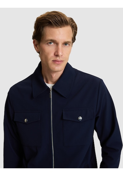 Pierre Cardin Lacivert Regular Fit Fermuarlı Ceket 50287493-vr033