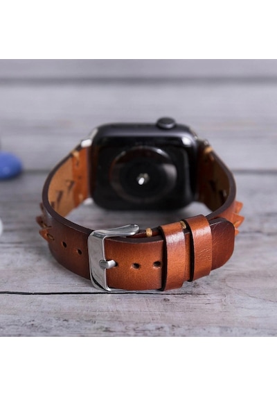 Apple Watch Uyumlu Deri Kordon 42-44-45mm Rst2ef Boras