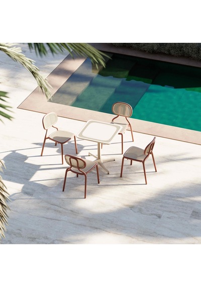 Tr Haz Polipropilen Sandalye - Bahçe, Balkon, Dış Mekan, Kafe, Restoran İçin Terrakota Terrakota Genel