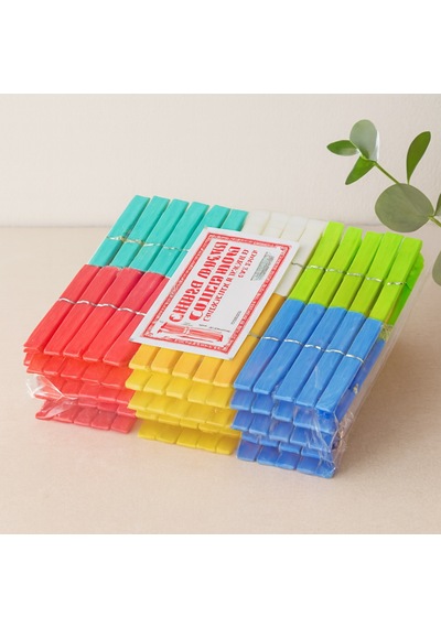 Plastik Çamaşır Mandalı 144'lü Gökkuşağı Çr