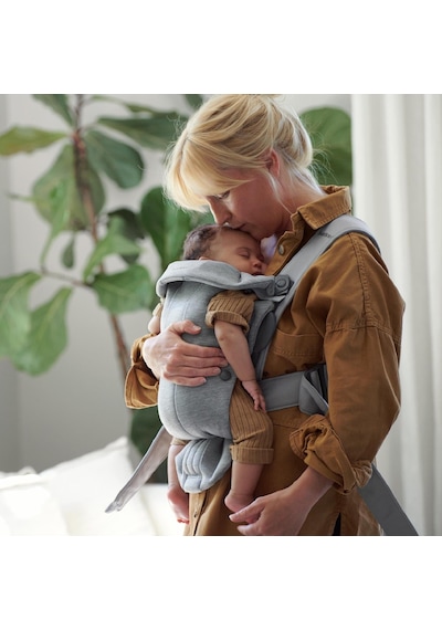 Babybjörn 2'li Set Bliss Ana Kucağı Woven Melange & Kanguru Mini 3d Jersey Light Grey