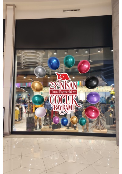 Crevidi 23 Nisan Çocuk Bayramı Duvar Ve Vitrin Süsü Renkli