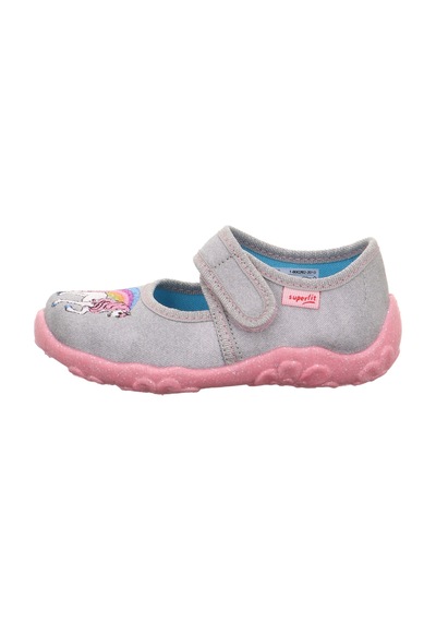 Superfit Bonny Kız Çocuk Ev Kreş Ayakkabısı Unicorn - Gri 800282-2010 Gri