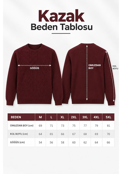 Sabri Özel Erkek Bisiklet Yaka Triko Kazak Regular Fit / Rahat Kesim Sw2200078-kahve