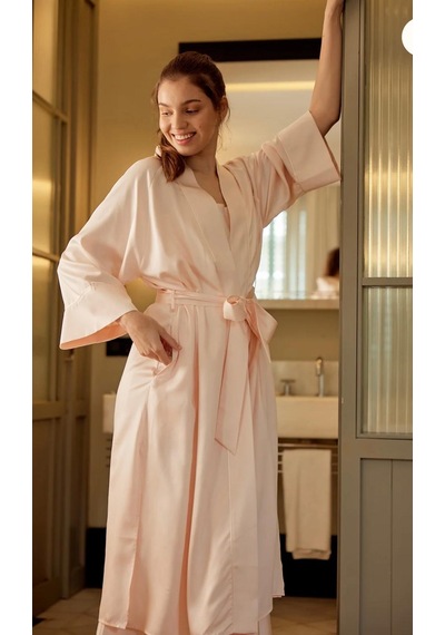 Elli2 Pink Champagne Kimono Gülkurusu